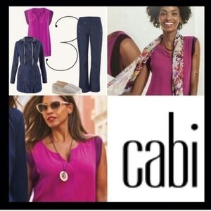 CAbi Fuchsia "Campo" Sleeveless Blouse #5033 S